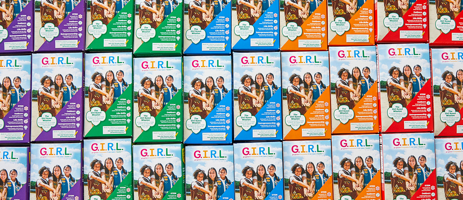  boxes of girl scout cookies 
