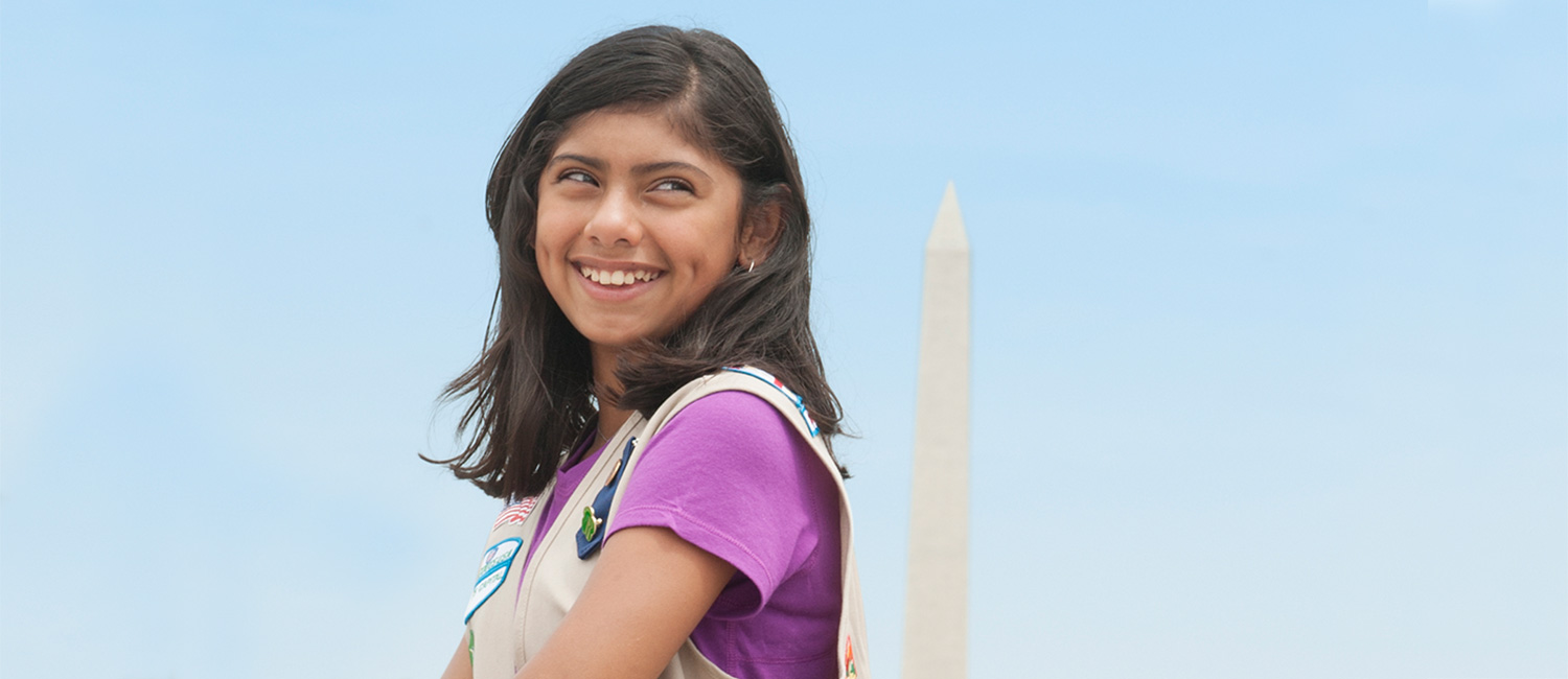  Girl at the Washington Monument in Washington, DC  