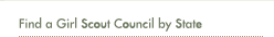 Find a Girl Scout Council by State