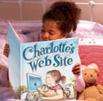 Photo of girl reading Charlotte's Web Site book. (Photo: Courtesy of the Ad Council)