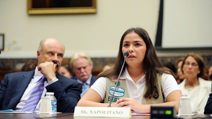 Girl Scout Dominique Napolitano testifies before the U.S. House of Representatives.