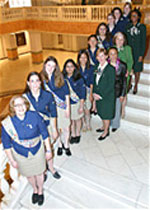 Photo of the Girl Scout Gold Award Young Women of Distinction.