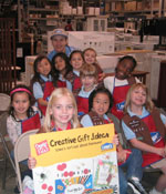 Photo of Girl Scouts from Houston with Heart founder Susan Mullins