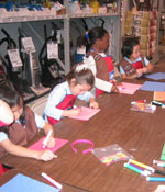 Photo of Girl Scouts creating games and toys