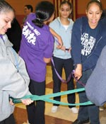 Photo of Girl Scouts participating in uniquely ME! activity.