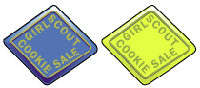 Girl Scout Cookie Sale Activity Pins. &copy; GSUSA. All rights reserved.