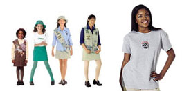 Photo of Girl Scouts in uniforms. © GSUSA. All rights reserved.