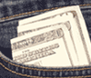 Ilustraci&oacute;n de d&oacute;lares en un bolsillo, de las p�ginas web Money Smarts.