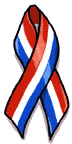 Graphic of a red, white, and blue ribbon