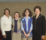 Congresswoman Pelosi inspires Girl Scouts across the country to leadership.