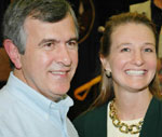 Mike Johanns, above, with Elaine Gause,