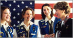 Photo of USA Girl Scouts Overseas in Singapore with USAGSO Director Sandy Thomas.