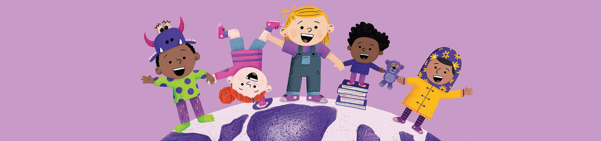  Illustration from the cover of "The World Needs More Purple People" by Kristin Bell 