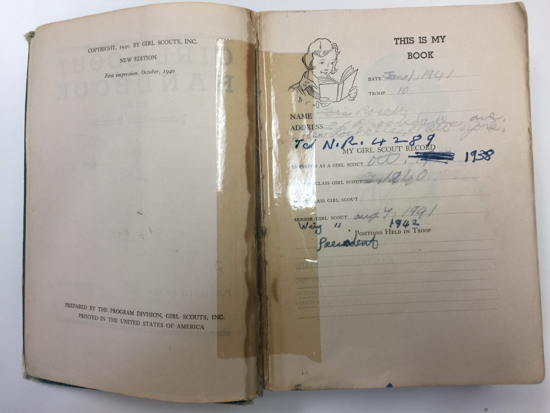 This is my book (handwritten notes 1938-42).